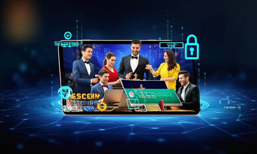 Bigwinlife online casino platform illustrating independent auditing, RNG technology, and customer trust with VIP players and secure blockchain elements