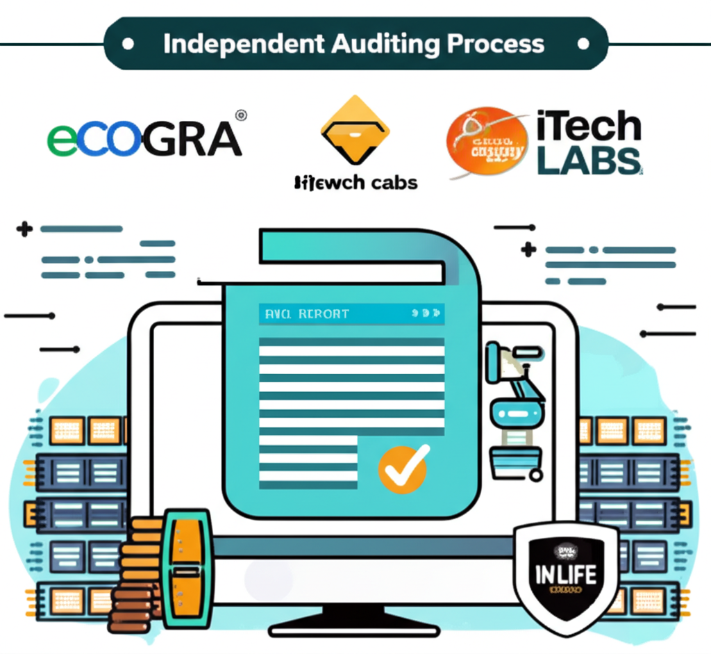 Independent auditing process verifying RNG and RTP at bigwinlife online casino ensuring fairness and transparency