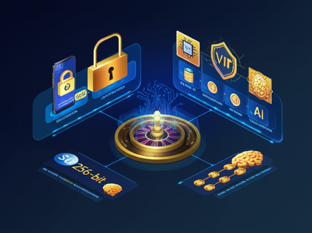 Advanced multi-layer security technologies protecting bigwinlife online casino players including encryption, 2FA, blockchain, and AI fraud detection