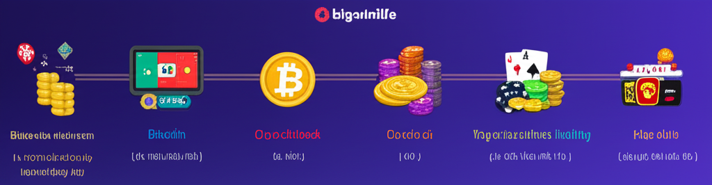 Hướng dẫn từng bước bắt đầu chơi casino trực tuyến bằng tiền điện tử tại bigwinlife với các bước đăng ký, nạp tiền, chọn trò chơi, chơi và rút tiền