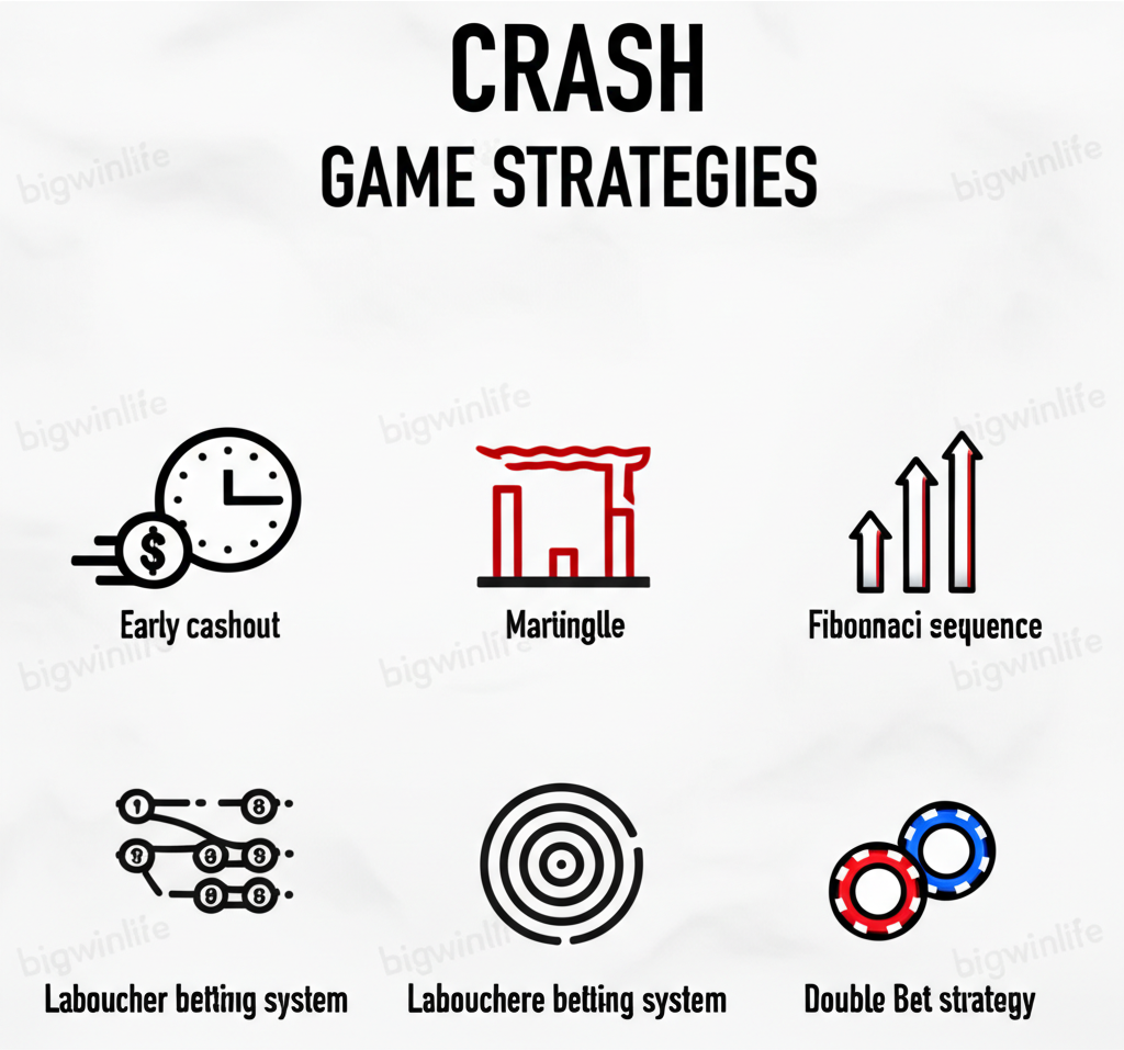 Infographic các chiến thuật chơi Crash game hiệu quả tại bigwinlife
