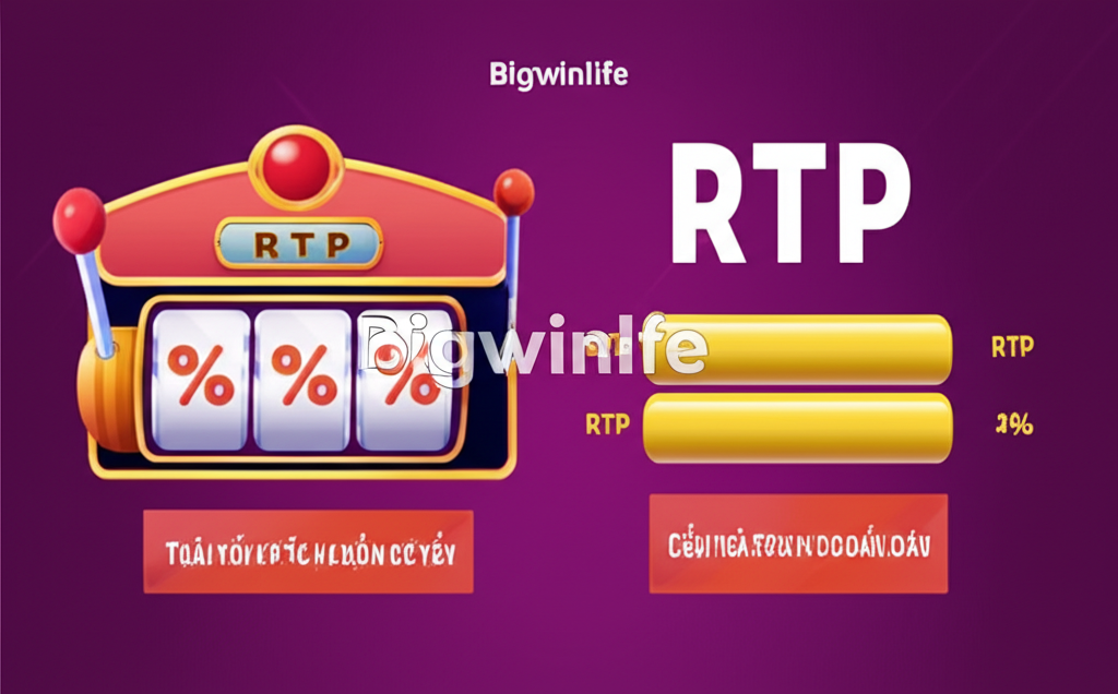 Minh họa tỷ lệ RTP và lợi thế nhà cái trong slot game tại bigwinlife