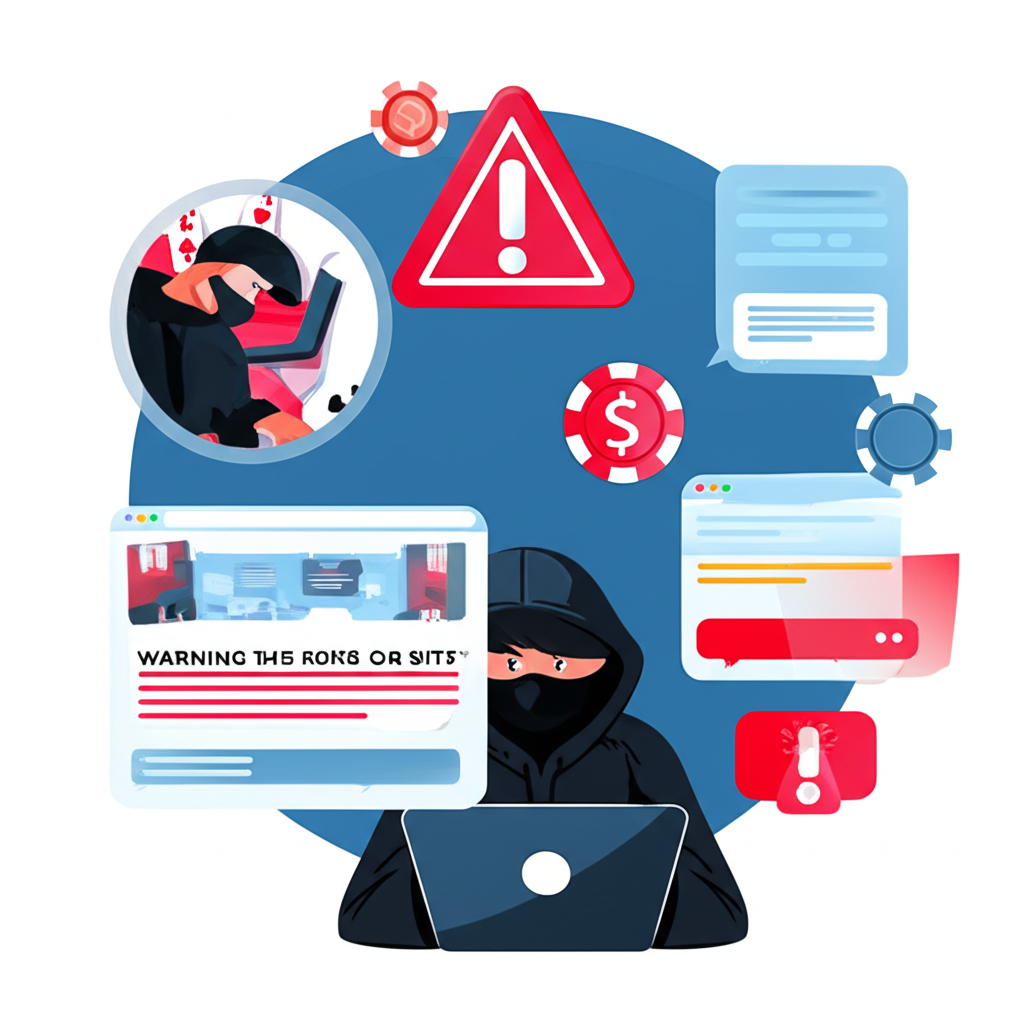 Minh họa các hình thức lừa đảo phổ biến trong casino online như website giả mạo và phần mềm giả