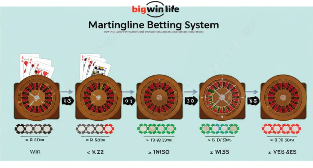 Minh họa hệ thống cược Martingale với ví dụ Baccarat và Roulette tại bigwinlife