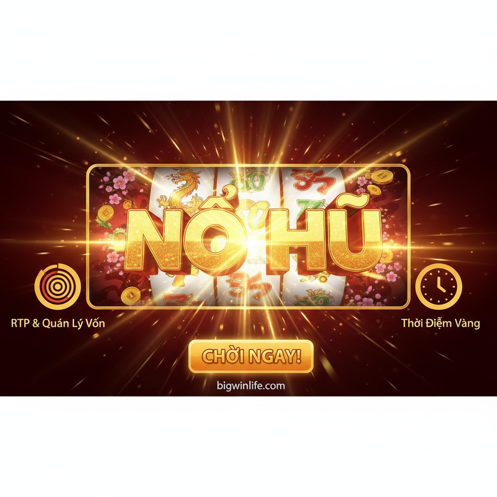 Hình ảnh tóm tắt chiến lược và khuyến khích hành động với màn hình máy Slot hiển thị chữ 'WIN' lớn, kèm theo các yếu tố chiến lược như biểu đồ và thời gian, tạo cảm giác cấp bách và tự tin.