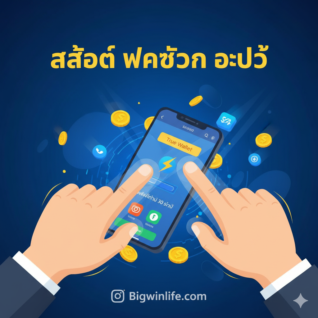 ภาพแสดงคุณสมบัติสล็อตฝาก/ถอนอัตโนมัติพร้อมการทำธุรกรรมที่รวดเร็ว