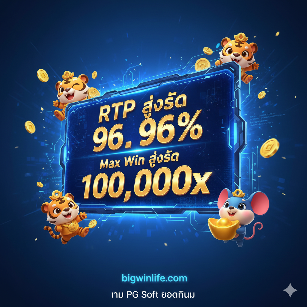 ภาพแสดงความได้เปรียบของ PG Soft RTP สูงสุดและ Max Win