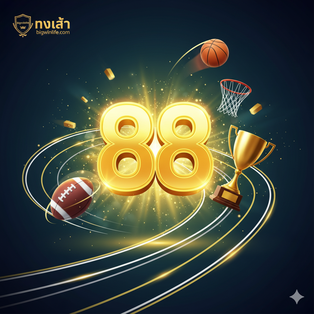 图片聚焦在文章强调的“ฝาก-ถอน (ไม่มีขั้นต่ำ)” 和 “วอเลท (True Wallet)” 功能。画面中央是一个手机屏幕的模拟界面，显示“ฝากเงินสำเร็จ”或一个钱包ไอคอน和银行卡ไอคอน，以及一个醒目的“0 บาท”或“ไม่มีขั้นต่ำ”字样。背景可以采用科技感的线条和数据流，暗示系统的“อัตโนมัติ (Auto)” และ“รวดเร็ว (Fast)”。主色调为蓝绿色（Wallet色调）搭配快速流动的金色线条，强调便捷与高效，视觉上要给人以信任感和操作简便的印象。