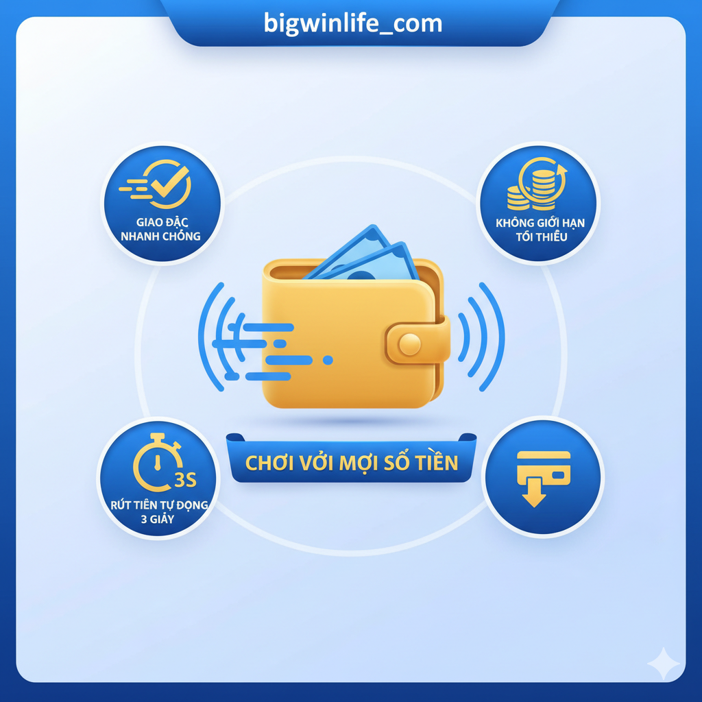 一张突显“สล็อตทุกค่าย เติม true wallet ไม่มีขั้นต่ำ”优势的图片。画面中心是一个放大的True Wallet Logo（หรือ抽象的钱包/金钱图标），旁边配有泰语文字“ฝาก 1 บาท ก็เล่นได้”。周围环绕ด้วยสาม主要优势图标：1. “True Wallet”（快速交易图标），2. “ไม่มีขั้นต่ำ”（一个没有限制标志的堆叠硬币），3. “ถอนเงิน 3 วินาที Auto”（一个带有“3s”计时器และ箭头指向银行卡的图标）。整体色彩以True Wallet的蓝色和金色为主，强调金融的自由度、速度和便利性，给人以灵活可靠的印象。