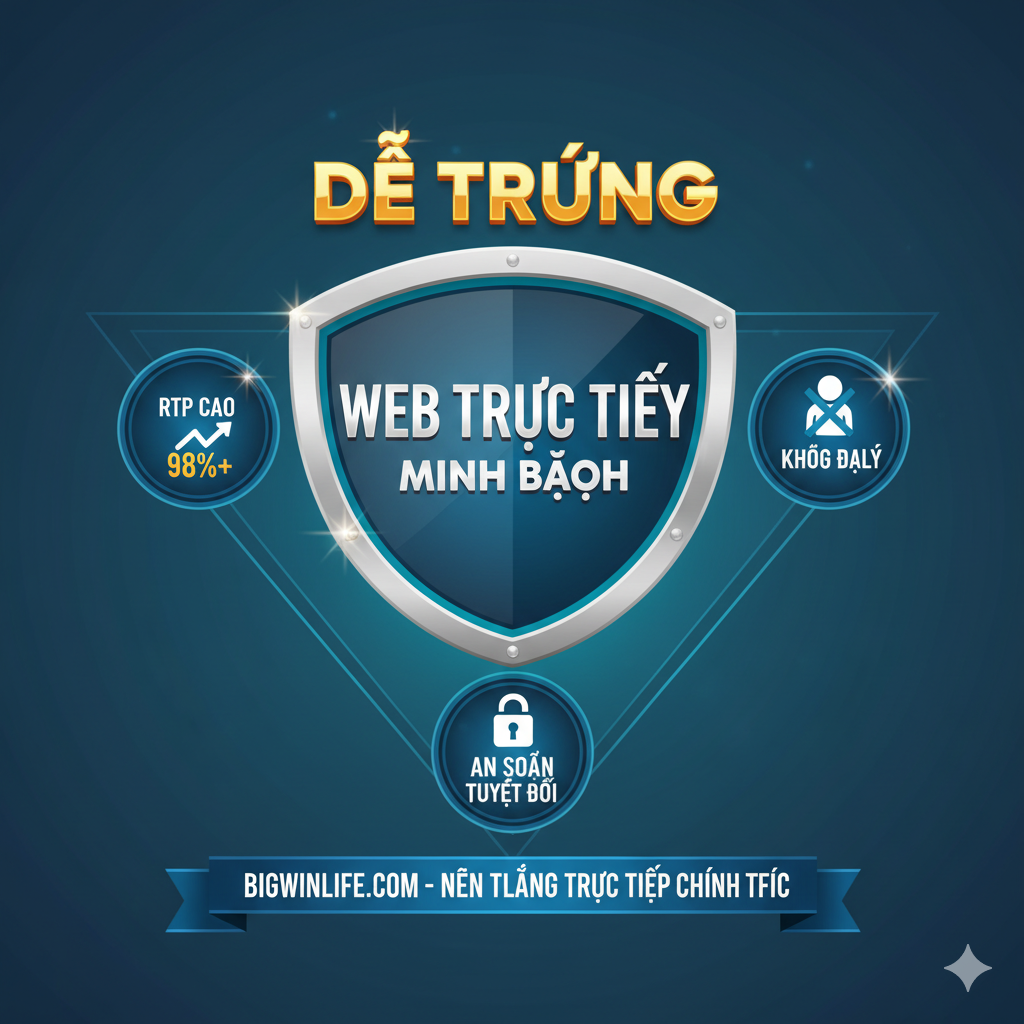 Hình ảnh so sánh hoặc làm nổi bật các lợi ích vượt trội. Chia hình ảnh thành hai cột rõ rệt: 'Bigwinlife' và 'Khác'. Ở cột Bigwinlife, hiển thị các icon cho: Tốc độ (Đồng hồ cát bị vỡ hoặc sét), Không giới hạn (Biểu tượng vô cực), và An toàn (Khóa). Dòng chữ 'เว็บตรง' (Web Trực Tiếp) nên được làm nổi bật. Sử dụng hiệu ứng ánh sáng mạnh ở phía Bigwinlife, tạo cảm giác tin cậy và vượt trội hơn hẳn so với 'Nhà Cái Khác' (sử dụng màu xám hoặc tối hơn). Thể hiện sự minh bạch và uy tín của một trang web trực tiếp.