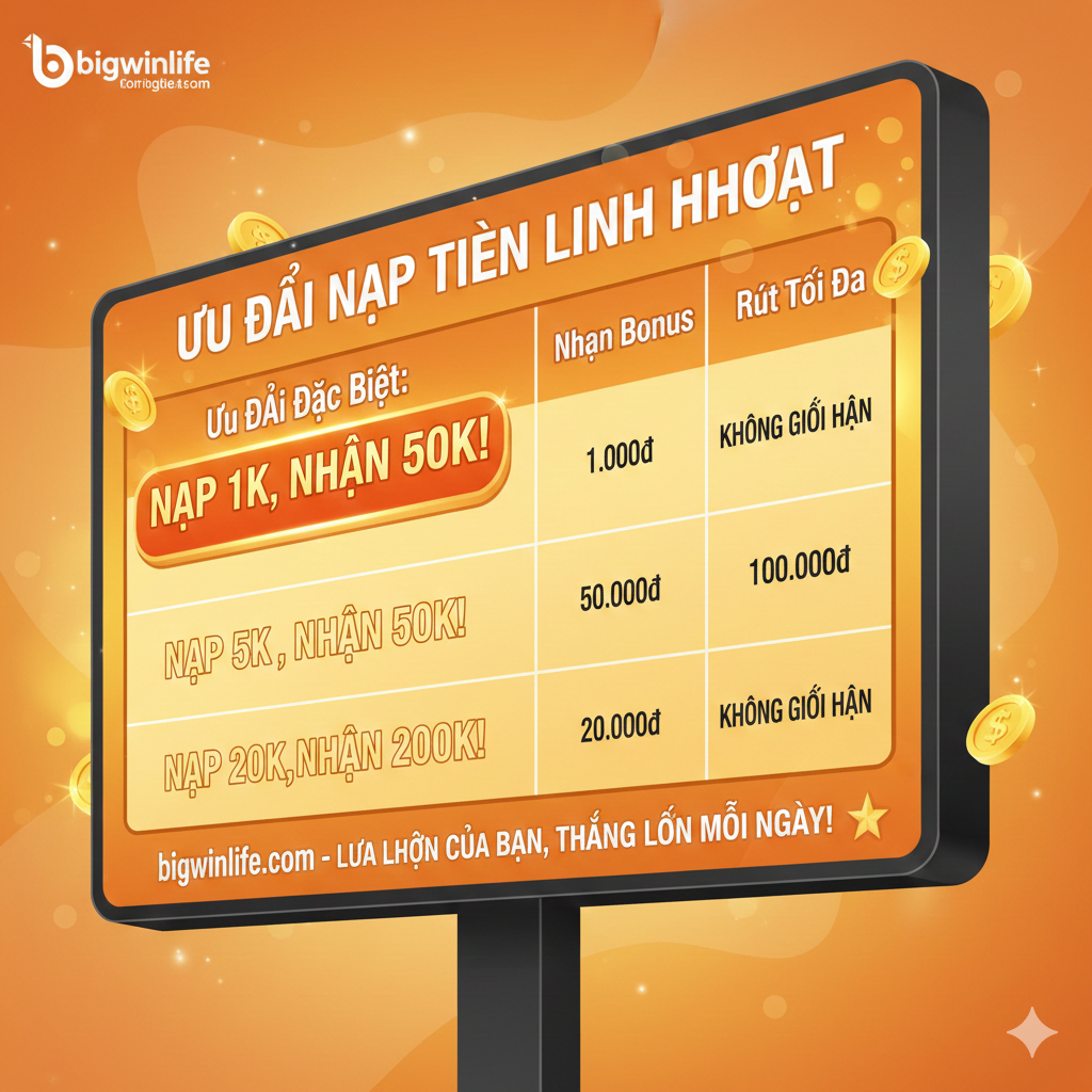 Hình vẽ tóm tắt, dưới dạng một bảng quảng cáo tinh tế, hiển thị các tùy chọn gửi tiền khác nhau. Bảng sẽ làm nổi bật các chương trình ưu đãi trong bài viết: slotฝาก1บาทรับ50, ฝาก5บาทรับ50, ฝาก10บาทรับ100... Các tiêu đề cột phải rõ ràng: Ưu Đãi (Offer), Nạp Tối Thiểu (Min Deposit), Nhận Bonus (Bonus Amount) và Rút Tối Đa (Max Withdrawal). Hàng dữ liệu “slotฝาก1บาทรับ50” nên được làm nổi bật để thu hút ánh nhìn. Nền hình ảnh sử dụng màu sắc ấm áp, khích lệ như cam hoặc vàng, khuyến khích người dùng hành động và chọn lựa phương án phù hợp.