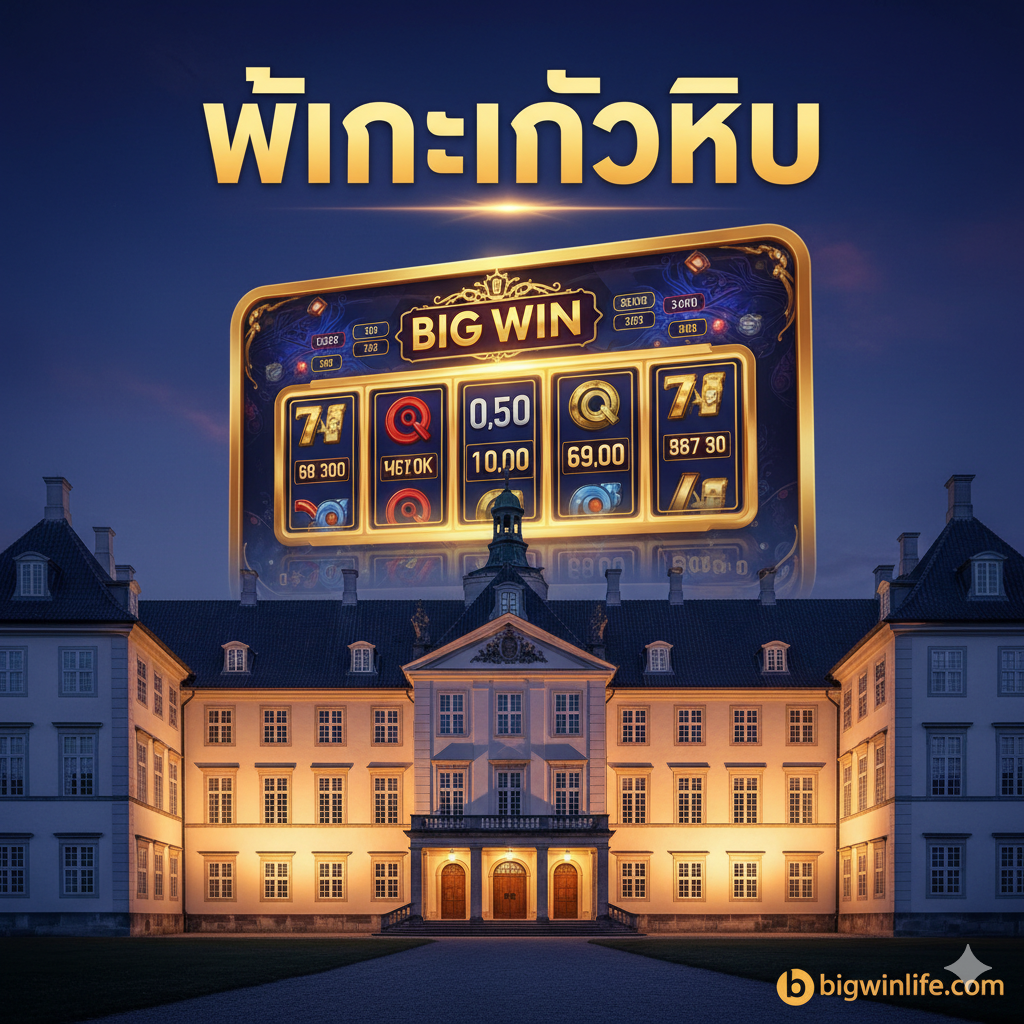 功能特性图，重点突出游戏的核心机制：Free Spins和Multiplier。画面中央是一个旋转中的老虎机卷轴（Reels），有皇冠、家徽、城堡等符号。卷轴周围有闪烁的金色光环，右侧醒目标注'FREE SPINS'或泰语的'ฟรีสปิน'，并配上动态的乘数符号（Multiplier，如 x10）。构图应具有动感和视觉冲击力，色彩饱和度高，体现出功能触发时的爆炸性效果。