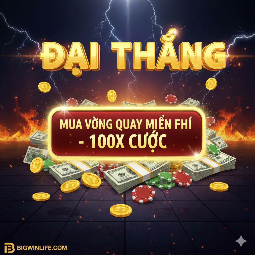 Một bức ảnh展示 ưu điểm và tính chất rủi ro cao của 'Tính năng Mua Bonus' (Buy Feature). Trung tâm màn hình là một nút hoặc giao diện lớn ghi 'Buy Free Spins' hoặc 'Mua Bonus - 100x Bet', xung quanh là những chồng chip hoặc tiền bạc, ngụ ý chi phí cao. Nền của hình ảnh nên có tông màu tối để tăng thêm cảm giác căng thẳng và không khí rủi ro cao. Nhưng đồng thời, ở xa nên có chữ 'Big Win' hoặc ánh sáng lấp lánh, tượng trưng cho tiềm năng trả thưởng cao. Được sử dụng để hỗ trợ cho lập luận trong phần 'Tính Năng Mua Bonus' và 'Rủi Ro & Phân Tích Chuyên Sâu' của bài viết.