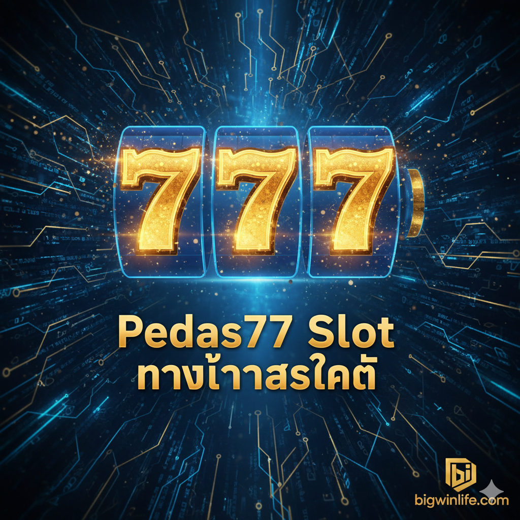ออกแบบให้มีสีสันและไฮเทค เน้น “Pedas77 Slot ทางเข้าล่าสุด” มีสัญลักษณ์ 777 และ bigwinlife.com