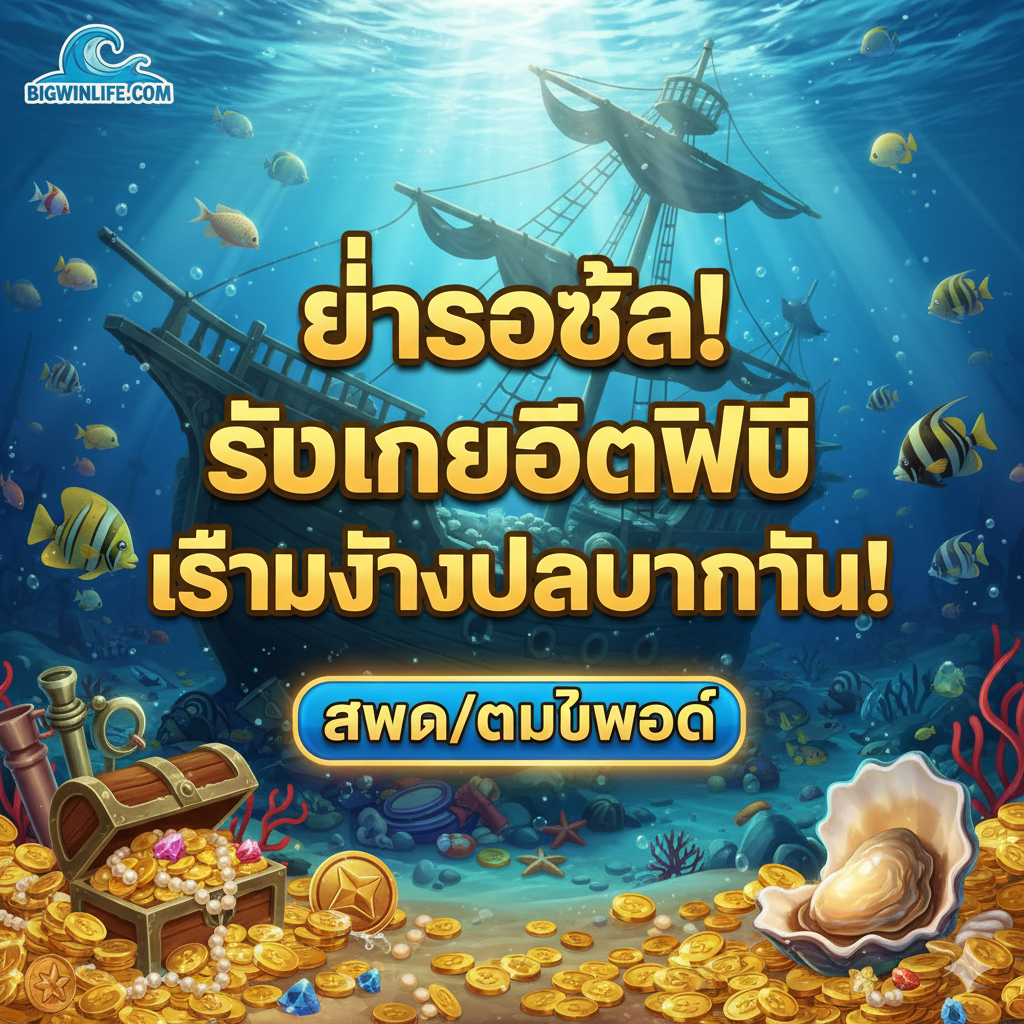 ภาพสรุปและคำกระตุ้นการตัดสินใจ ส่งเสริมให้ผู้ใช้ดำเนินการทันที พื้นหลังของภาพคือทะเลและสมบัติ สร้างบรรยากาศแห่งความสำเร็จในการล่าสมบัติ ข้อความตรงกลางควรเป็นคำกระตุ้นการตัดสินใจที่ใหญ่และหนา เช่น “อย่ารอช้า! รับเครดิตฟรี เริ่มยิงปลาทันที!” ที่ด้านล่างหรือมุม มีการออกแบบปุ่มที่เห็นได้ชัดเจนและคลิกได้ เช่น ปุ่ม "สมัคร/ดาวน์โหลด" ที่กระพริบ สไตล์โดยรวมควรเป็นเชิงบวก เต็มไปด้วยความสุขในการชนะ และเน้นโอกาสและความรวดเร็ว กระตุ้นให้ผู้อ่านคลิกลิงก์ท้ายบทความ